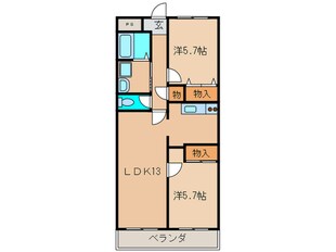 天神山マンション ２号館の物件間取画像